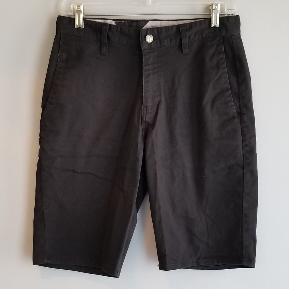 Volcom Black Chino Style Men Shorts Size 28